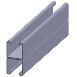 TOUGHStrut, Back To Back - Solid, 14G, 3 1/4 X 1 5/8 X 20, Galvanized TC4158H-240-ZN