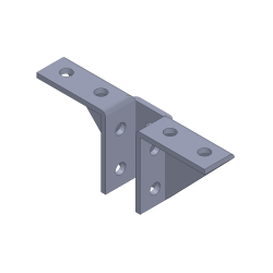 TOUGHStrut, 10-Hole Wing Fitting Gusseted Two Sided Fitting, 3 7/8 X 1 5/8 X 3 3/4, Galvanized TF504WF-ZN