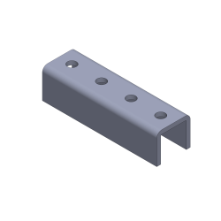 TOUGHStrut, 4-Hole Splice Standard Fitting, 1 5/8 X 1 5/8 X 7 1/4, Galvanized TF602UF-ZN