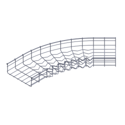 TOUGHMesh, Horizontal Bend, 45° 4X12, Stainless 304 TMF-4X12-45HB-S4