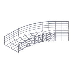 TOUGHMesh, Horizontal Bend, 45° 6X08, Stainless 316 TMF-6X08-45HB-S6