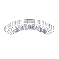 TOUGHMesh, Horizontal Bend, 90° 6X08, Steel, Painted TMF-6X08-90HB-PT