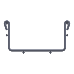 TOUGHMesh, Straight, 2X02X10, Steel, ElectroGalvanized TMS-2X02X10-EG